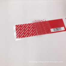 Manufacturer supplier anti fake security void sticker with serial number